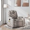 Masážní polohovací křeslo taupe textil 372385