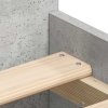 Rám postele s hlavovým a nožním čelem betonově šedý 100x200 cm 3203799
