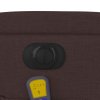 Elektrické masážní polohovací křeslo tmavě hnědé textil 3204361