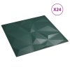 Nástěnné panely 24 ks zelené 50 x 50 cm XPS 6 m² diamant 356929