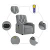 Elektrické masážní polohovací křeslo světle šedé textil 3204698