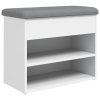 Lavice s botníkem bílá 62 x 32 x 50 cm kompozitní dřevo 835096