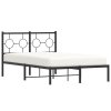 Kovový rám postele s čelem černý 120 x 200 cm 376224