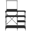 Kuchyňský regál černý 90 x 40 x 132 cm kompozitní dřevo a kov 845416
