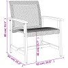 3dílný bistro set černý polyratan a akáciové dřevo 367601