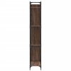 Knihovna hnědý dub 79 x 30 x 180 cm kompozitní dřevo a kov 845435