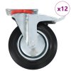 12 ks otočná kolečka 200 mm 278007