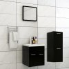 Set koupelnového nábytku černý dřevotříska 3071172