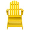 Zahradní židle Adirondack s podnožkou masivní jedle žlutá 315864