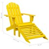 Zahradní židle Adirondack s podnožkou masivní jedle žlutá 315864