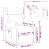 Zvedací křeslo tmavě hnědé textil 329610