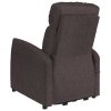 Zvedací křeslo tmavě hnědé textil 329610