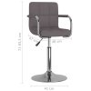 Barová židle taupe textil 334552