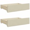 Zásuvky pod postel 2 ks krémové kompozitní dřevo a umělá kůže 833924