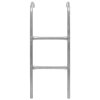 2stupínkový žebřík k trampolíně ocel stříbrný 72 cm 92408