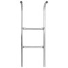 2stupínkový žebřík k trampolíně ocel stříbrný 72 cm 92408
