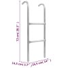 2stupínkový žebřík k trampolíně ocel stříbrný 72 cm 92408