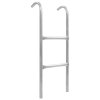 2stupínkový žebřík k trampolíně ocel stříbrný 72 cm 92408