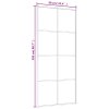 Posuvné dveře mléčné ESG sklo a hliník 90 x 205 cm bílé 151673