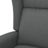 Zvedací masážní křeslo tmavě šedé textil 289741
