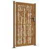 Zahradní brána 100 x 200 cm corten ocel bambusový design 153243