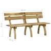 Zahradní lavice 160 cm impregnované borové dřevo 318401