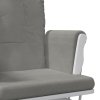 Křeslo glider se stoličkou světle šedé textil 351662