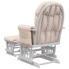 Křeslo glider se stoličkou světle růžové textil 351660