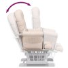 Křeslo glider se stoličkou světle růžové textil 351660