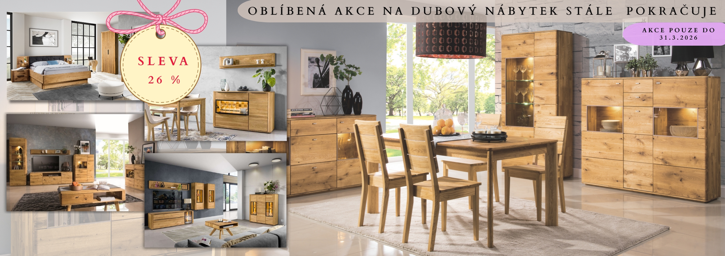 Dubový nábytek AKCE