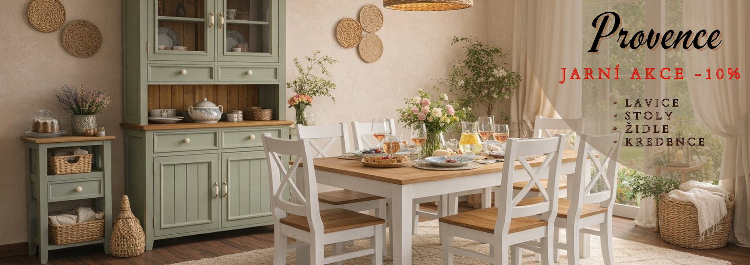 Akce na nábytek Provence -10%