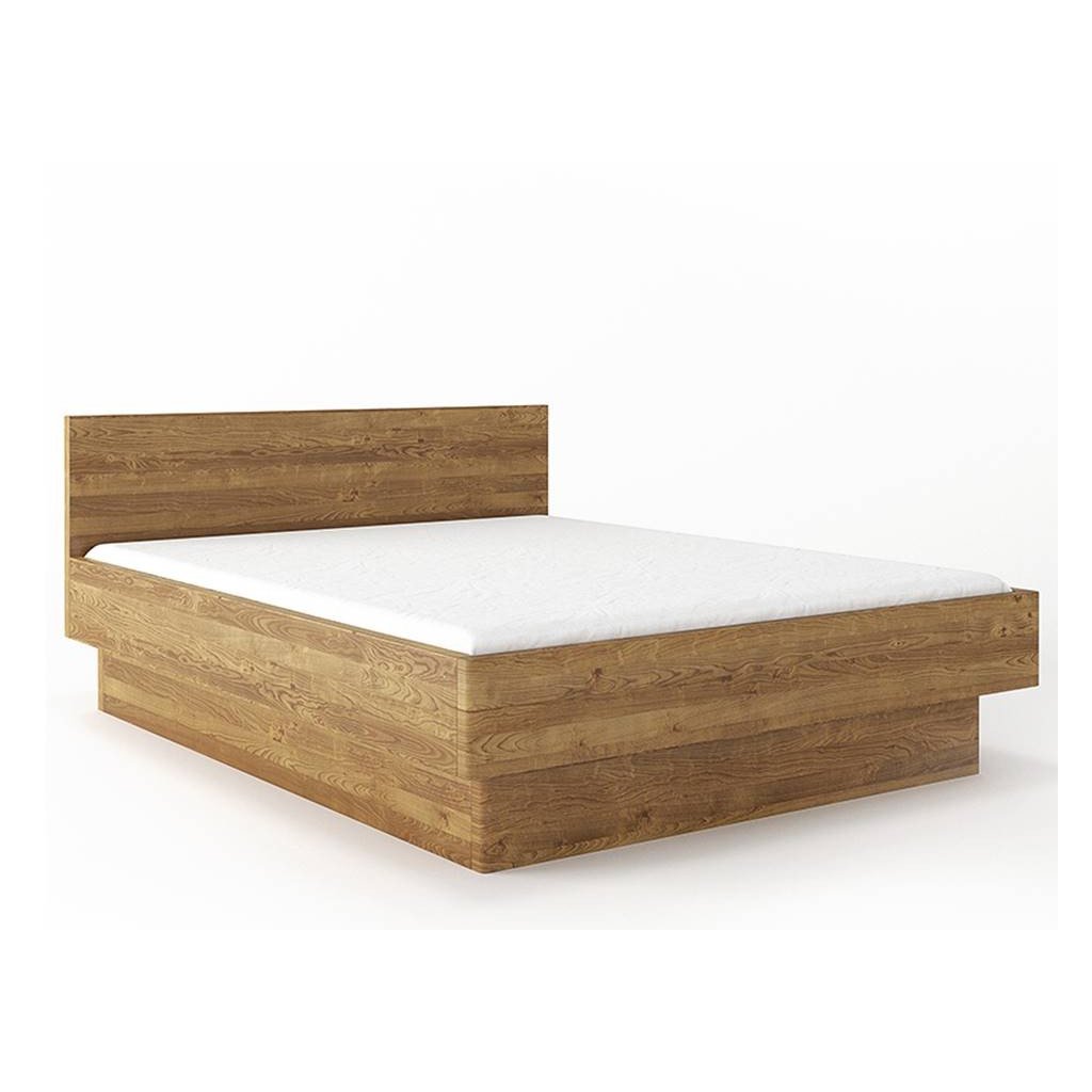 Buková postel KALIFORNIE 120x200 cm s úložným prostorem (Barevné provedení Bílá)