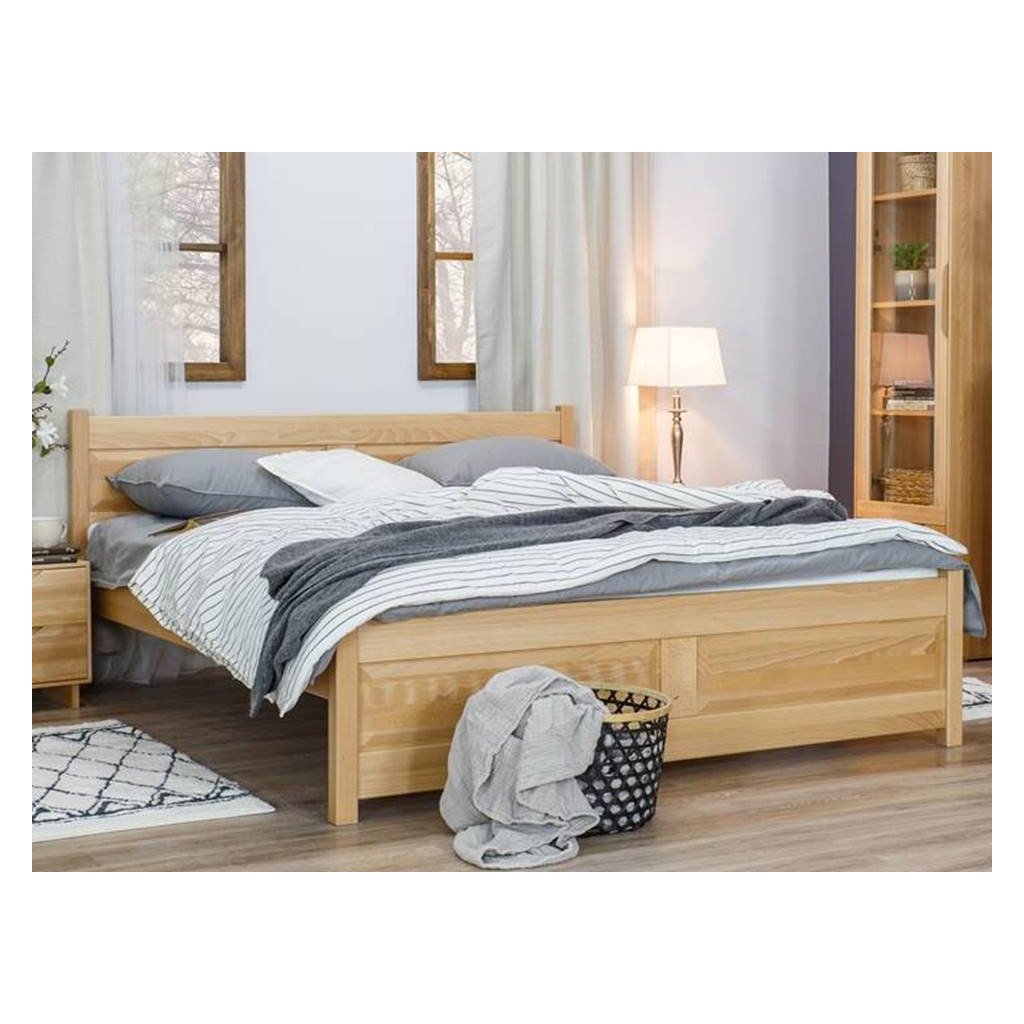 Buková postel z masivu Annapurna LK109 (Barevné provedení Buk-bělený, Rozměry postele 120 x 200 cm)