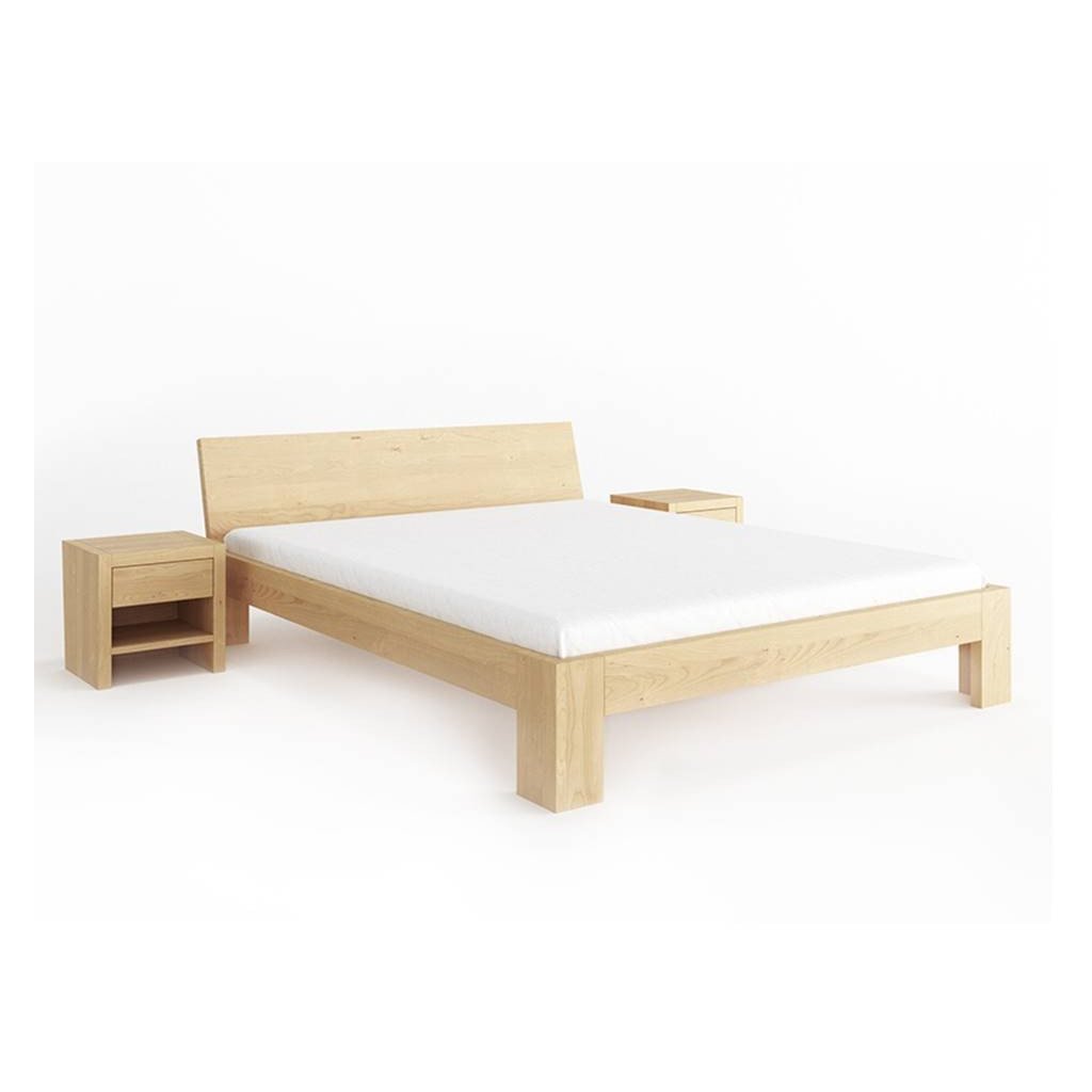 Buková postel z masivu LINCOLN 180x200 cm (Barevné provedení Bílá)