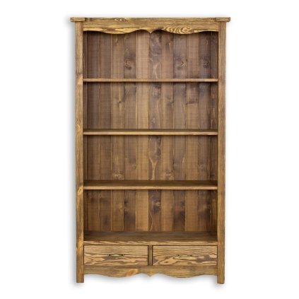 54156 7 retro knihovna western lud12 barevne provedeni tmavy vosk k02