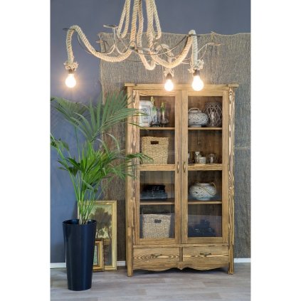 54150 6 retro vitrina western lud10 barevne provedeni tmavy vosk k02