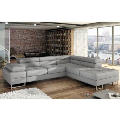 Rohová sedací souprava TEO polohovatelná, s úložným prostorem (Provedení Pravé)