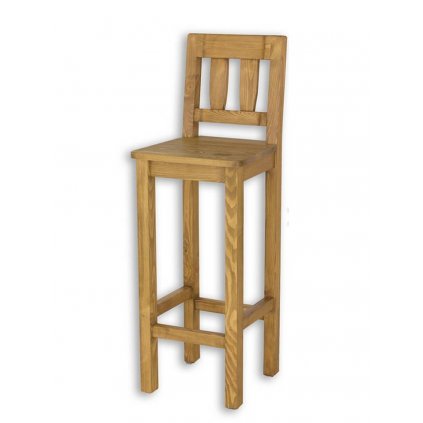 Rustikální barová židle CORDOBA SIL10 (Barevné provedení Bezbarvý vosk K09)