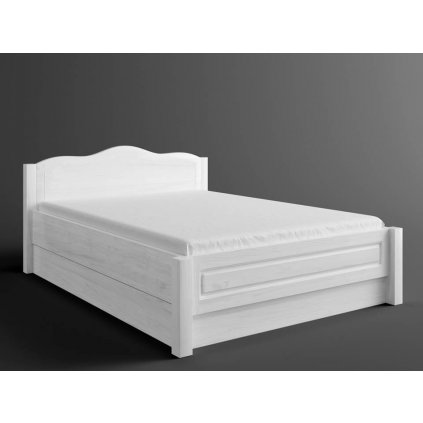 Rustikální bílá postel AUSTIN MERIDA s úložným prostorem (Rozměry postele 100 x 200 cm)
