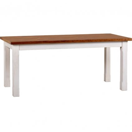 Rustikální jídelní stůl SWEET HOME MES1 (Barevné provedení Bílá - bílá, Rozměr stolu 120 x 80 cm)
