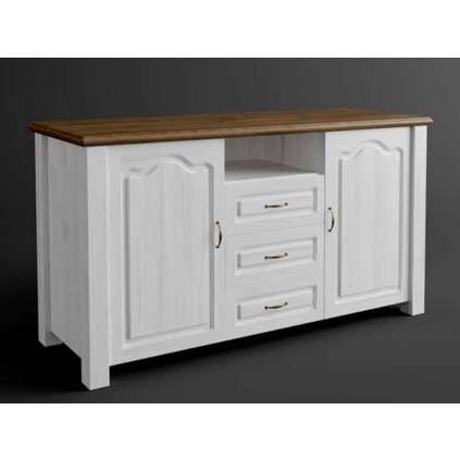 58380 7 rustikalni komoda austin merida aurora z masivu barevne provedeni bila tmave hneda 22 25