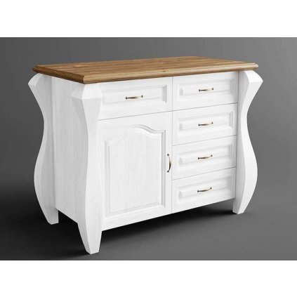 57906 7 rustikalni komoda austin romance lorem z masivu barevne provedeni bila hneda 22 05