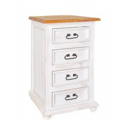 Rustikální komoda WHITE HOME COM 10 (Barevné provedení Antická bílá K16 - antická bílá K16)
