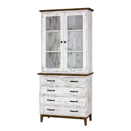 56805 4 rustikalni kredenc kolmar se supliky barevne provedeni bily vosk k17 tmavy vosk k02