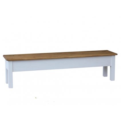 Rustikální lavice SWEET HOME BAX (Barevné provedení Bílá - bílá, Délka 100 cm)