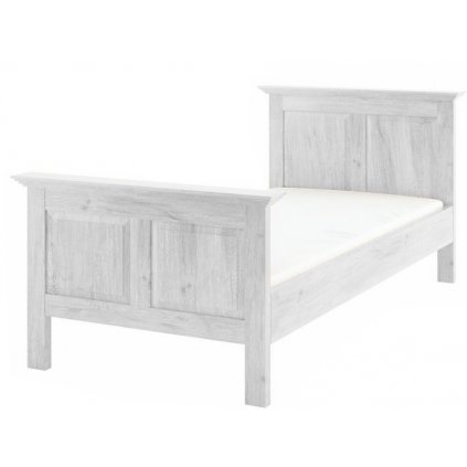 Rustikální postel  WHITE HOME ACC02 (Barevné provedení Antická bílá - K16, Rozměry postele 160 x 200 cm)