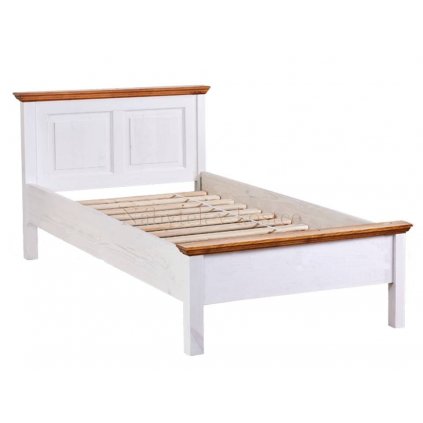 Rustikální postel Sweet Home ACC1 90x200cm (Barevné provedení Bílá - ořech lak)