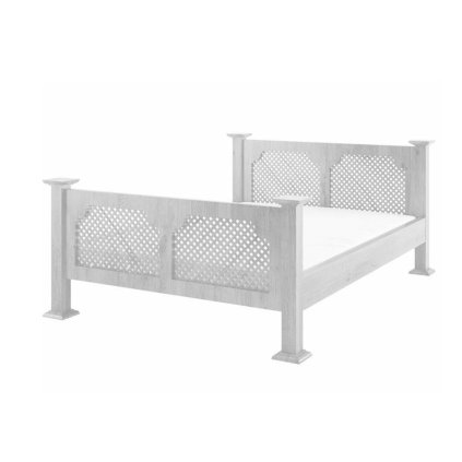 Rustikální postel WHITE HOME ACC08 (Barevné provedení Antická bílá - K16, Rozměry postele 160 x 200 cm)
