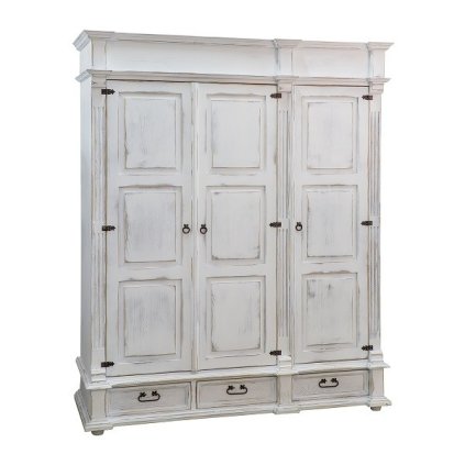 54435 14 rustikalni skrin white home 08 b tridverova oddelena barevne provedeni bily vosk k17 bily vosk k17