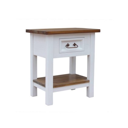 55353 rustikalni bily stolek